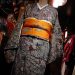 ●辻が花染・縮緬小紋袷に塩瀬の帯。昔着物コーディネート(836)●
