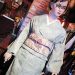 ●薄緑の爽やかな紬に半幅帯。昔着物コーディネート(945)●