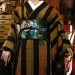 ●大胆な縞に紅葉。アンティーク着物コーディネート(979)●