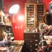 ●格子風モダン銘仙ｘヴィンテージ帽子。レトロ着物コーディネート（1270）●