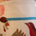 ●面白柄！ピンク銘仙に鳩の名古屋帯。アンティーク着物コーディネート（1300)●