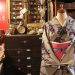 ●グレイ銘仙の単衣にピンクの夏帯。アンティーク着物コーディネート（1308)●